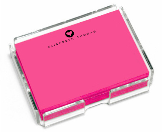 Pink Modern Heart 4x3 Post-it® Notes